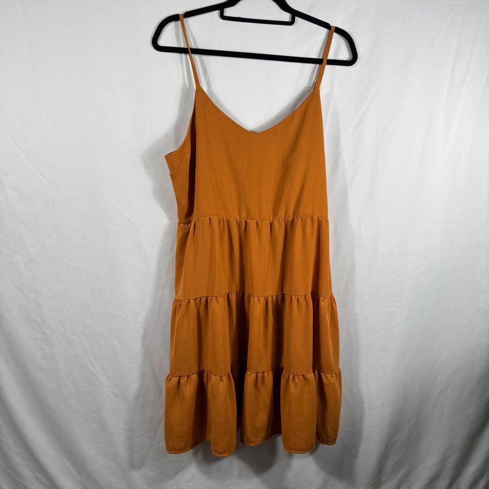 Miholl Women's Brown Mini Spaghetti Straps Dress Sz L